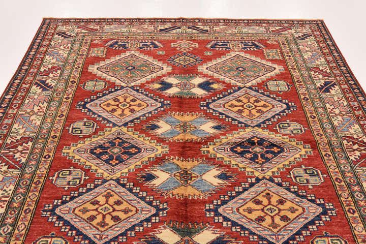 5' 9 x 7' 11 Hand Knotted Kazak Oriental Rug