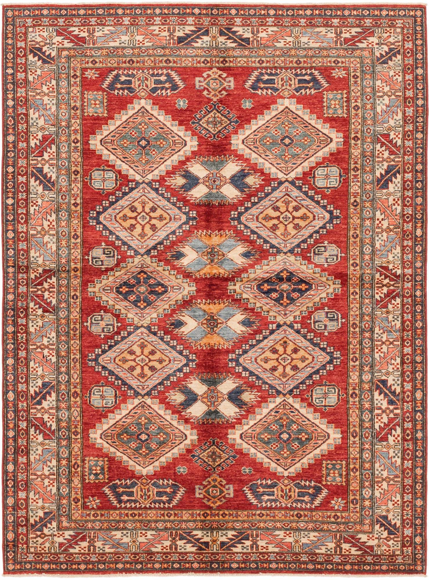 5' 9 x 7' 11 Hand Knotted Kazak Oriental Rug