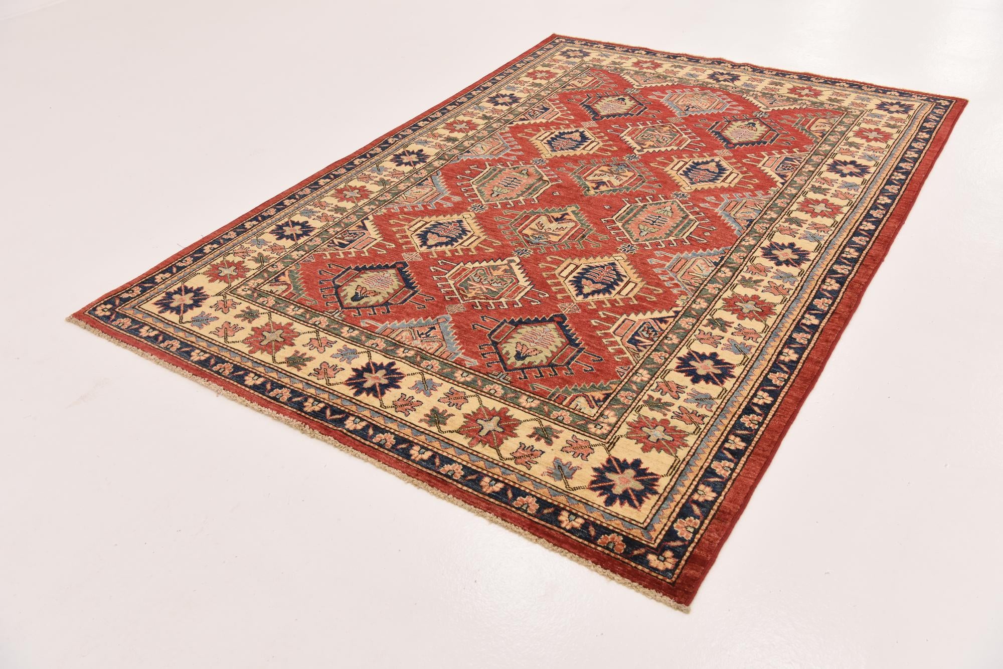 5' 8 x 8' 2 Hand Knotted Kazak Oriental Rug