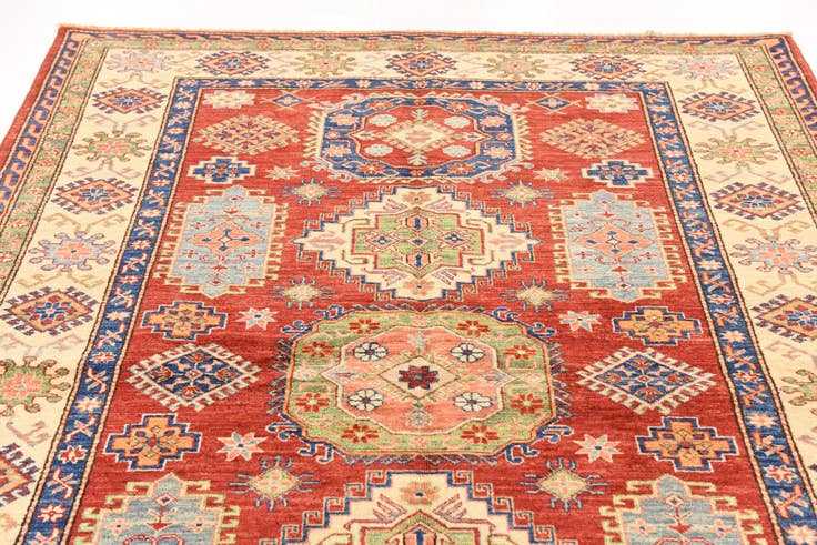 Detail image of 5' 7 x 8' Hand Knotted Kazak Oriental Rug