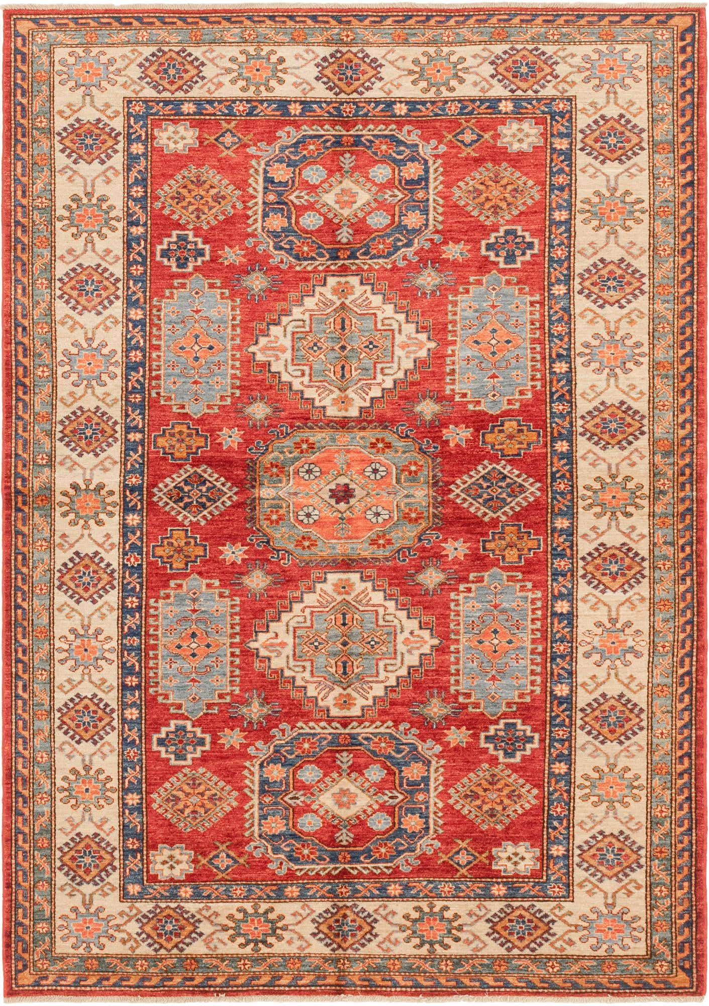 5' 7 x 8' Hand Knotted Kazak Oriental Rug