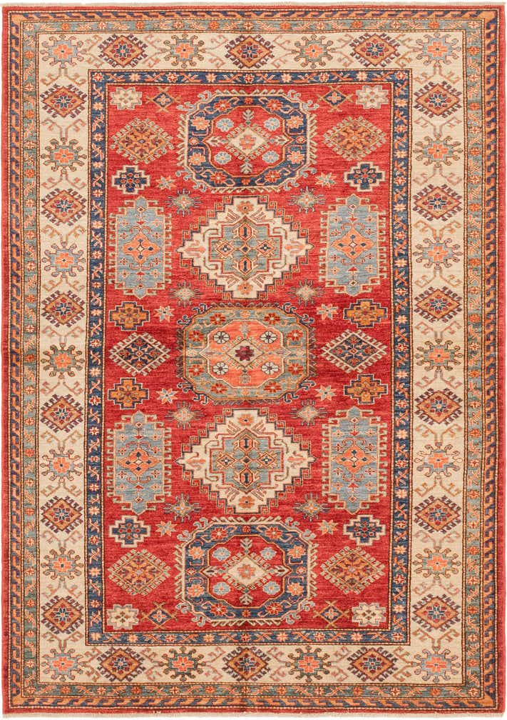 5' 7 x 8' Hand Knotted Kazak Oriental Rug