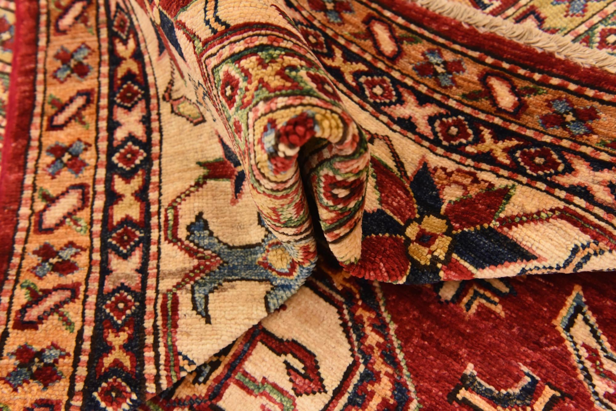 6' 1 x 7' 11 Hand Knotted Kazak Oriental Rug