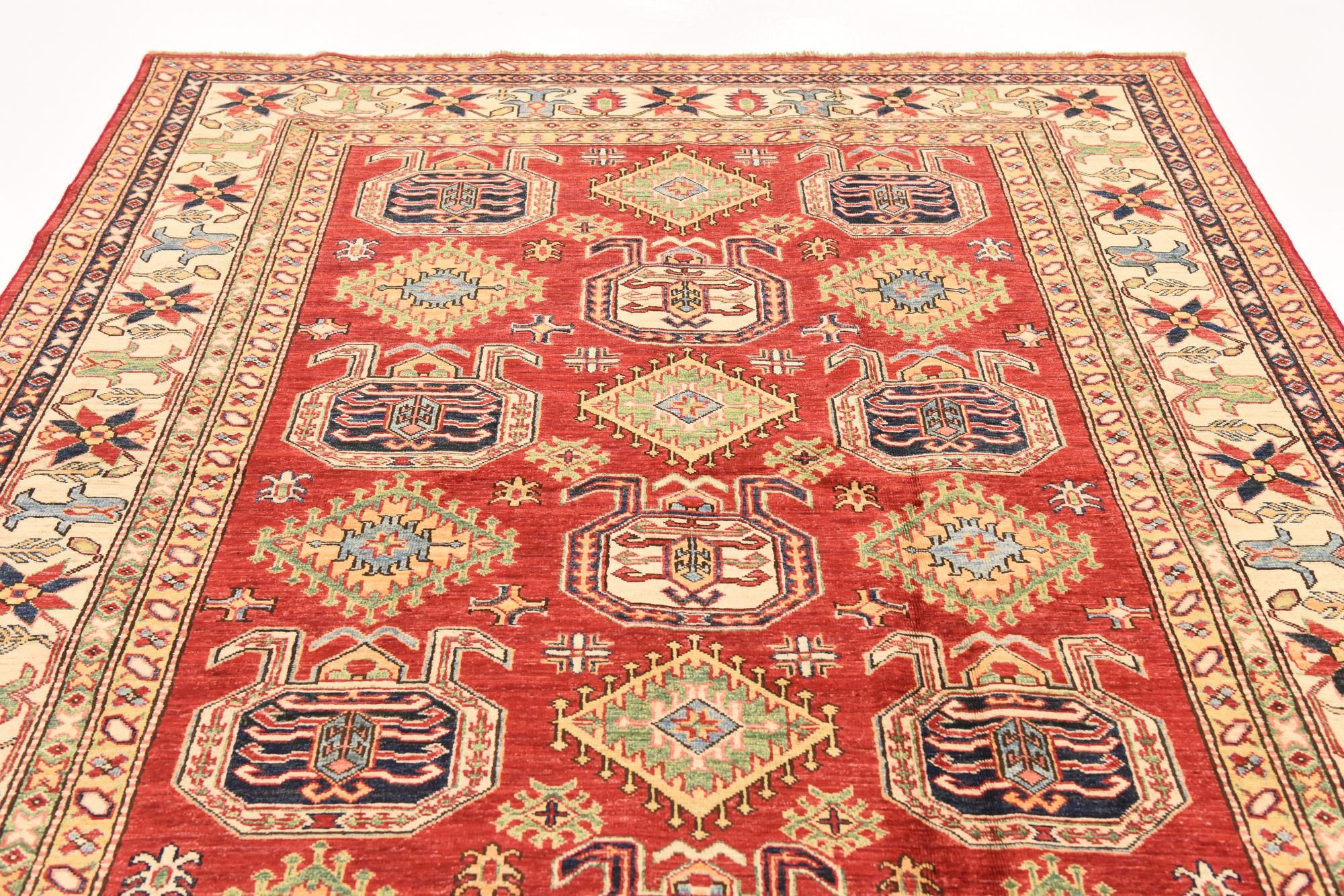 6' 1 x 7' 11 Hand Knotted Kazak Oriental Rug