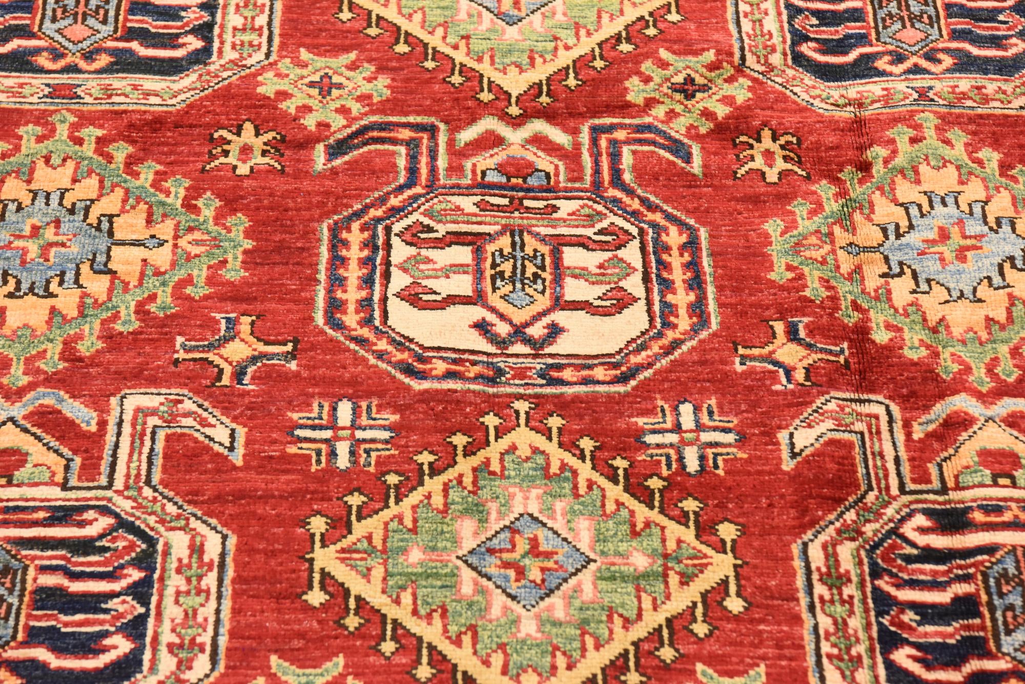 6' 1 x 7' 11 Hand Knotted Kazak Oriental Rug