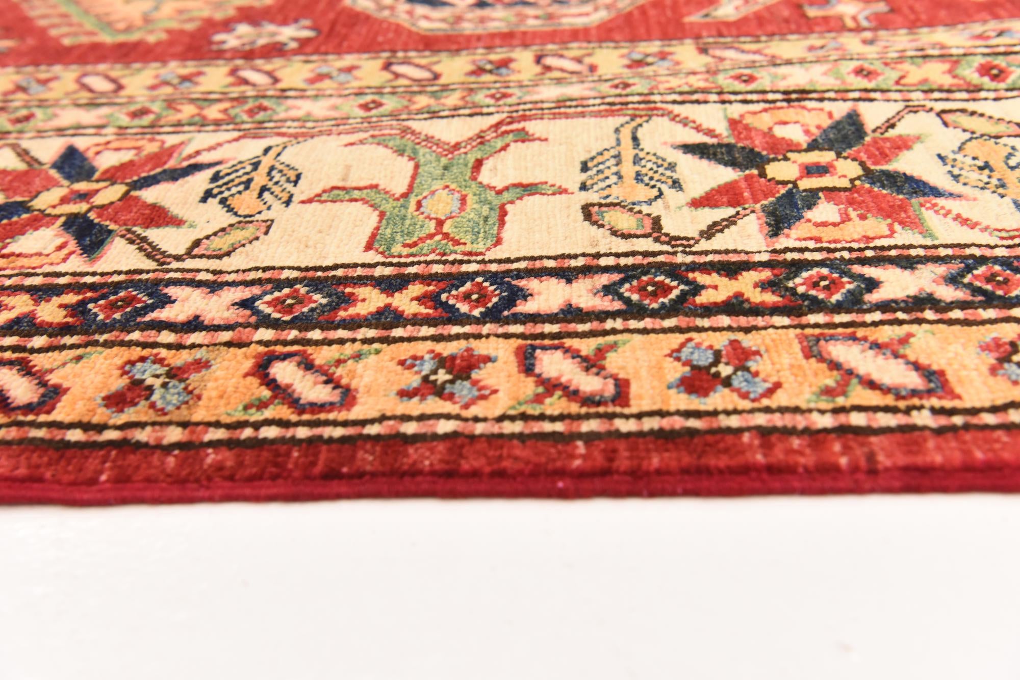 6' 1 x 7' 11 Hand Knotted Kazak Oriental Rug