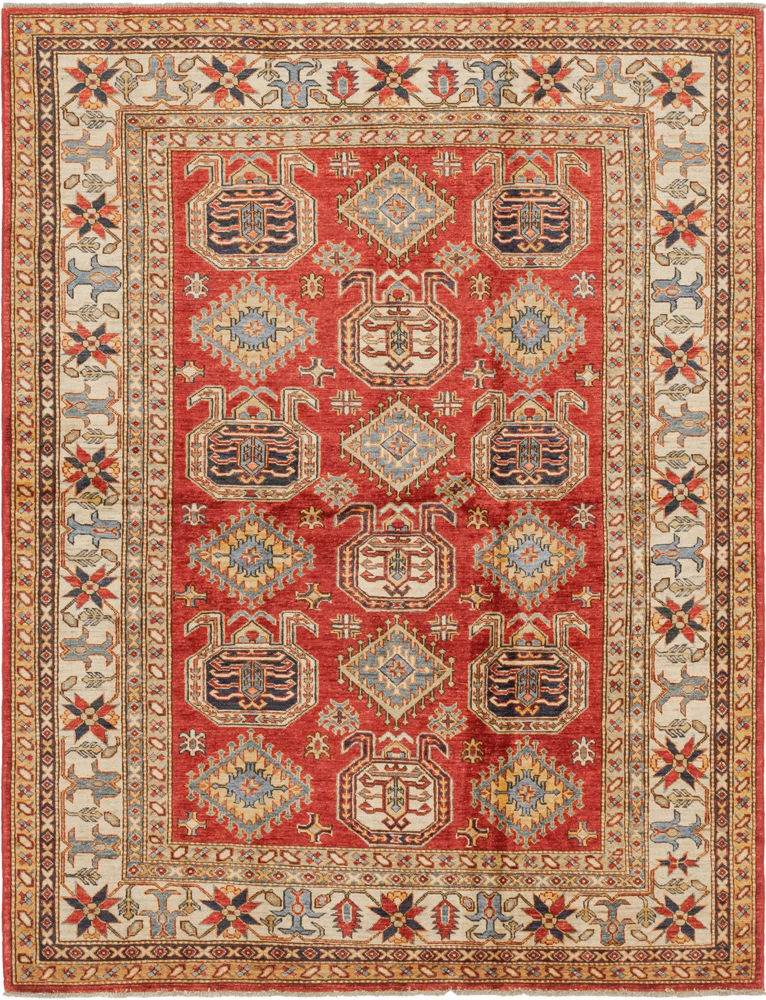 6' 1 x 7' 11 Hand Knotted Kazak Oriental Rug
