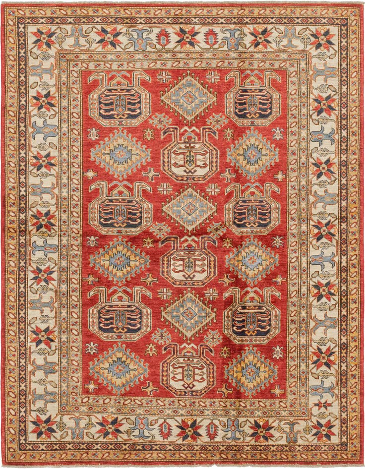 Detail image of 6' 1 x 7' 11 Hand Knotted Kazak Oriental Rug
