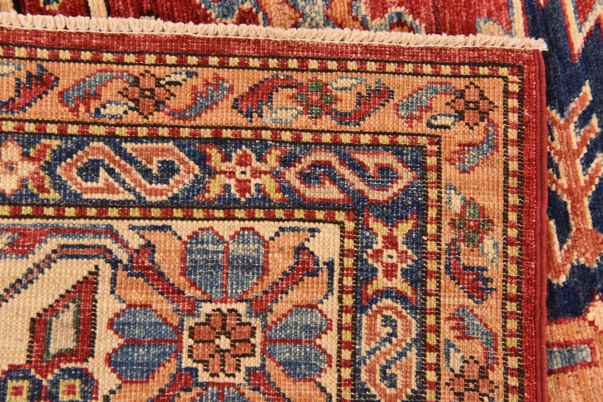 5' 7 x 9' Hand Knotted Kazak Oriental Rug