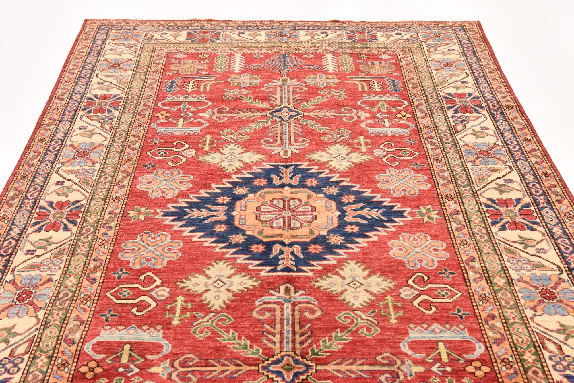 5' 7 x 9' Hand Knotted Kazak Oriental Rug
