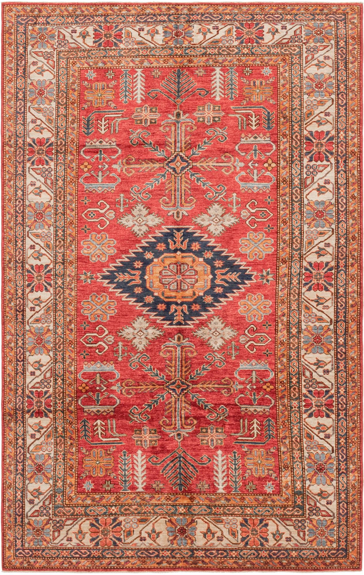 5' 7 x 9' Hand Knotted Kazak Oriental Rug