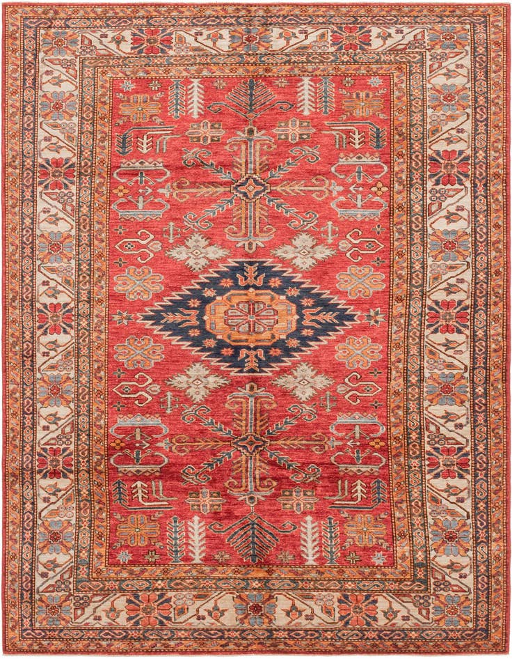 Detail image of 5' 7 x 9' Hand Knotted Kazak Oriental Rug