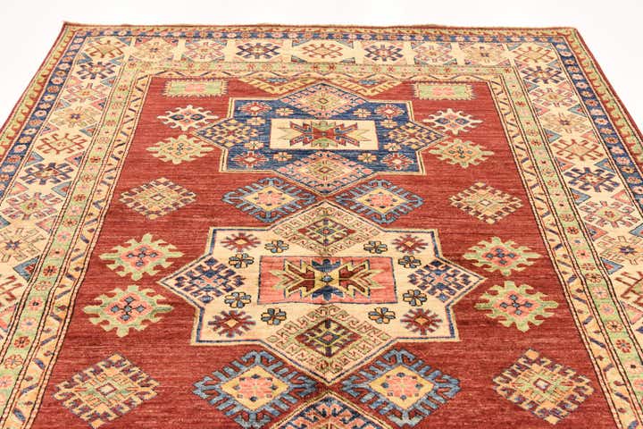 5' 10 x 7' 11 Hand Knotted Kazak Oriental Rug