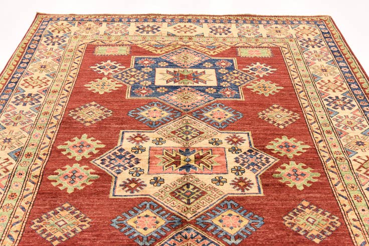 Detail image of 5' 10 x 7' 11 Hand Knotted Kazak Oriental Rug