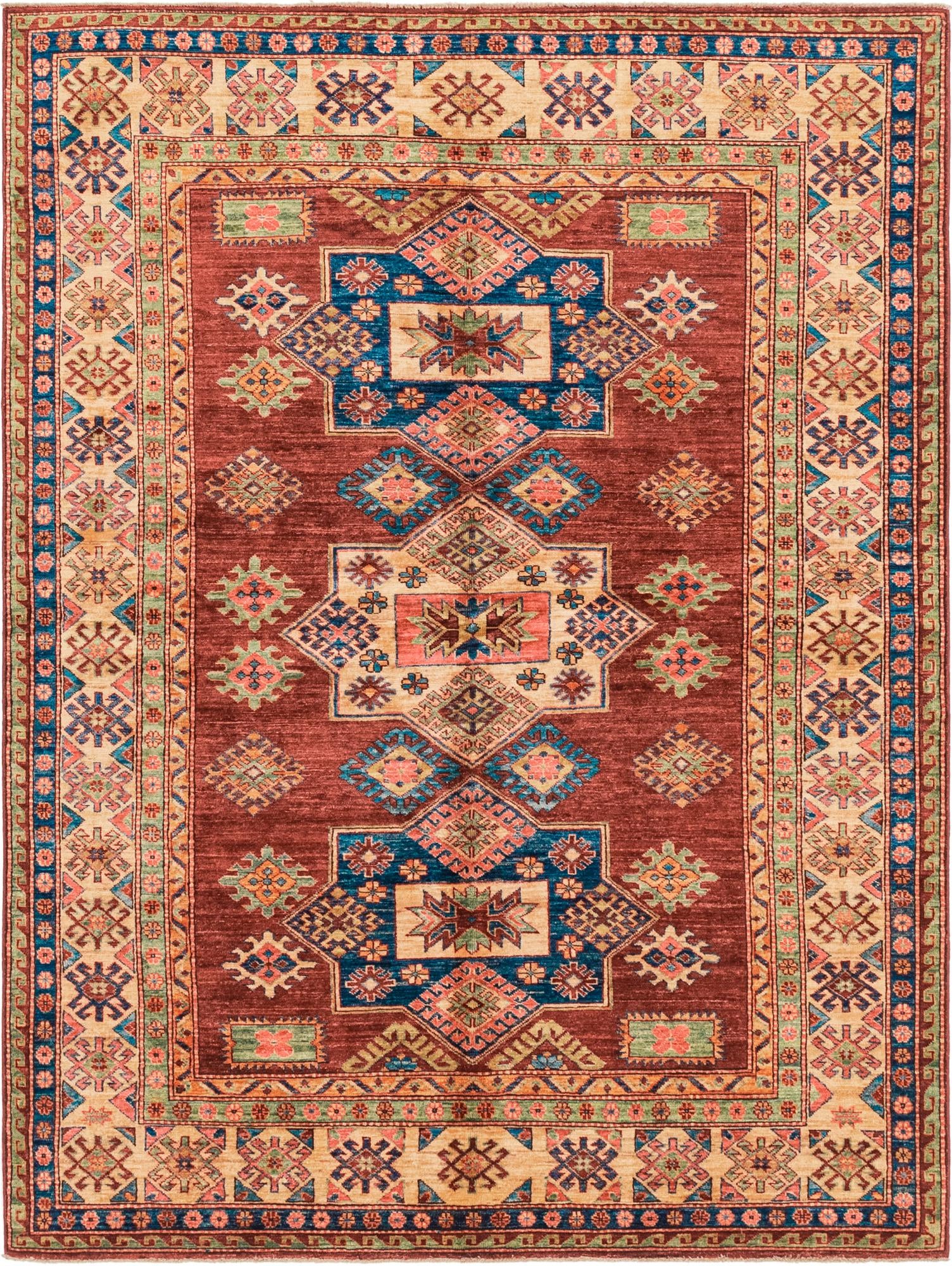 5' 10 x 7' 11 Hand Knotted Kazak Oriental Rug