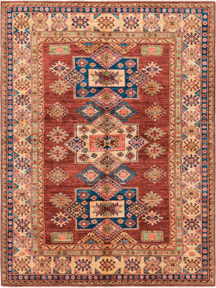 5' 10 x 7' 11 Hand Knotted Kazak Oriental Rug