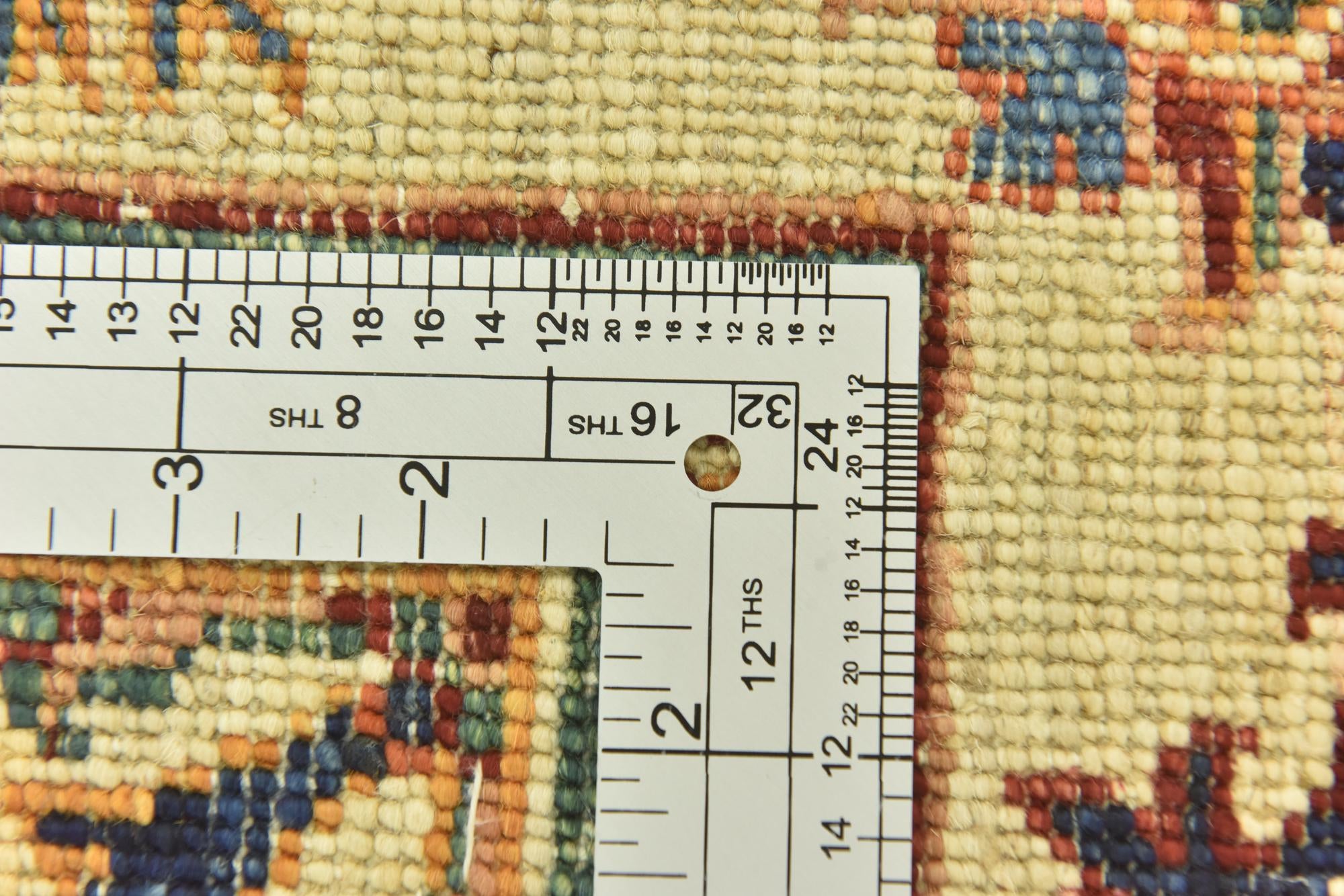 4' 3 x 6' 1 Hand Knotted Kazak Rug