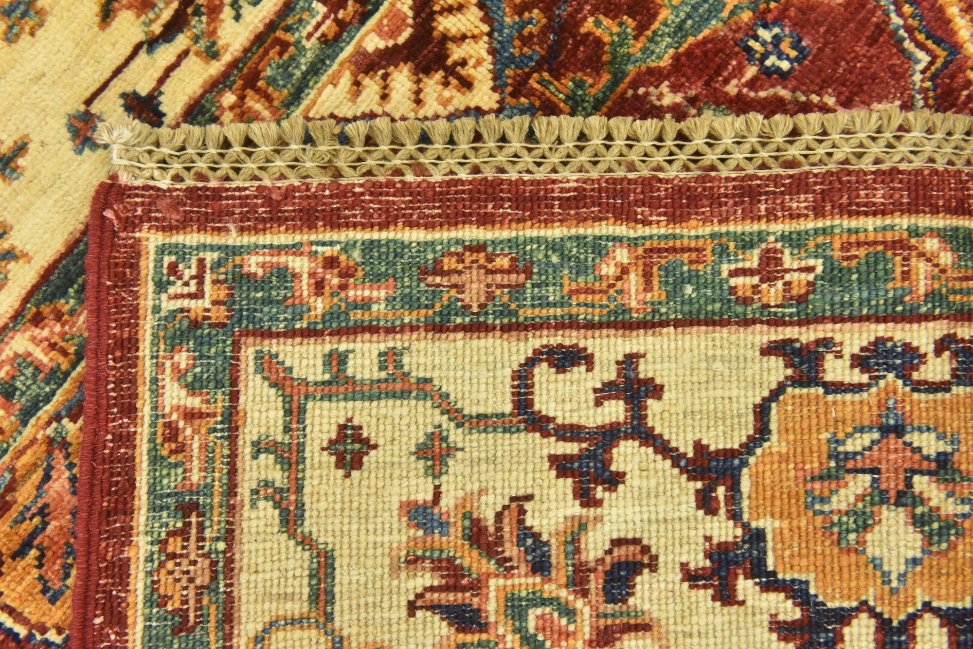 4' 3 x 6' 1 Hand Knotted Kazak Rug