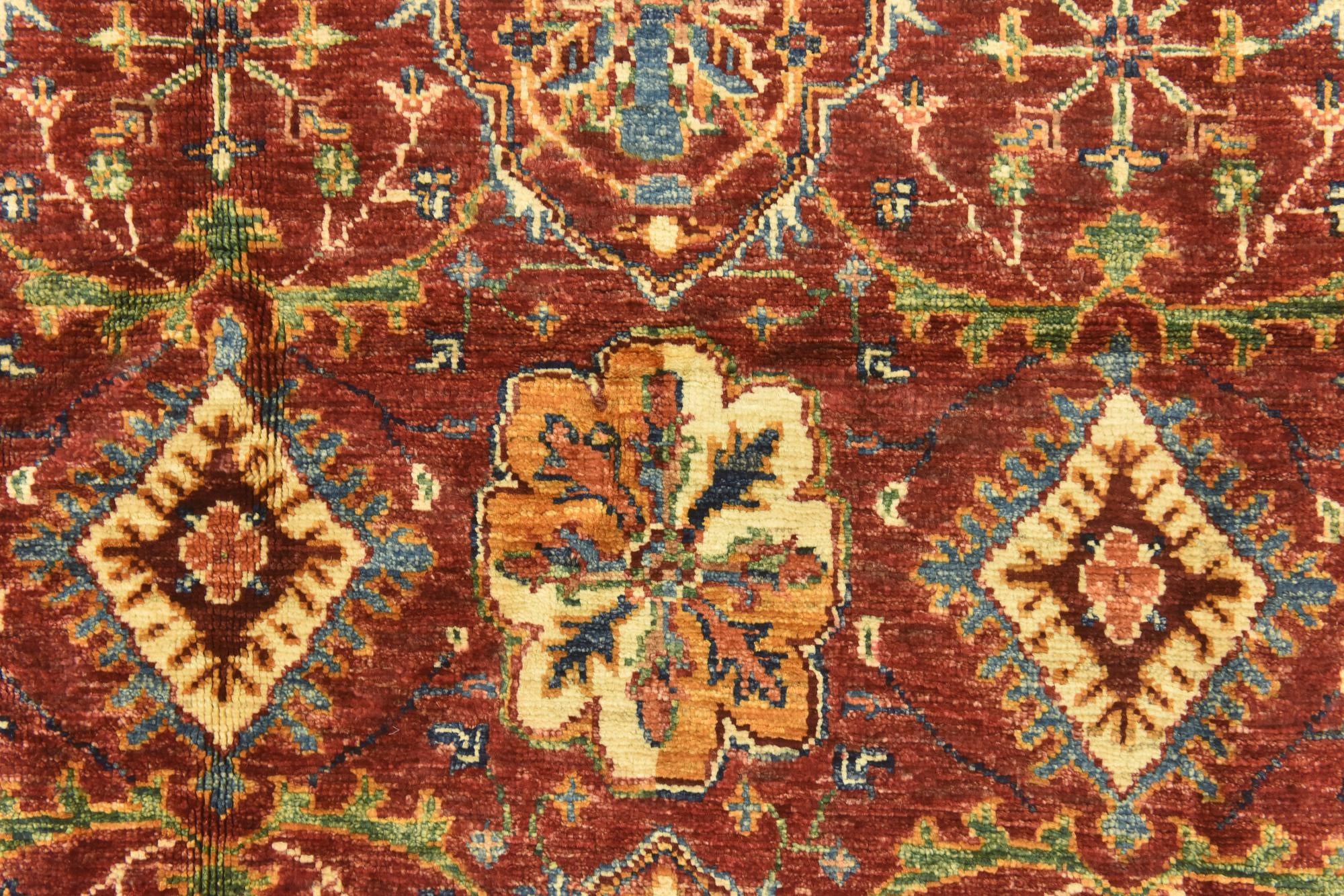 4' 3 x 6' 1 Hand Knotted Kazak Rug