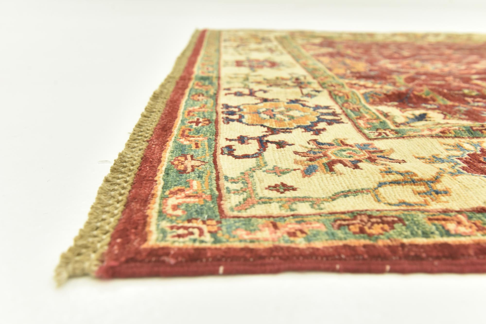 4' 3 x 6' 1 Hand Knotted Kazak Rug