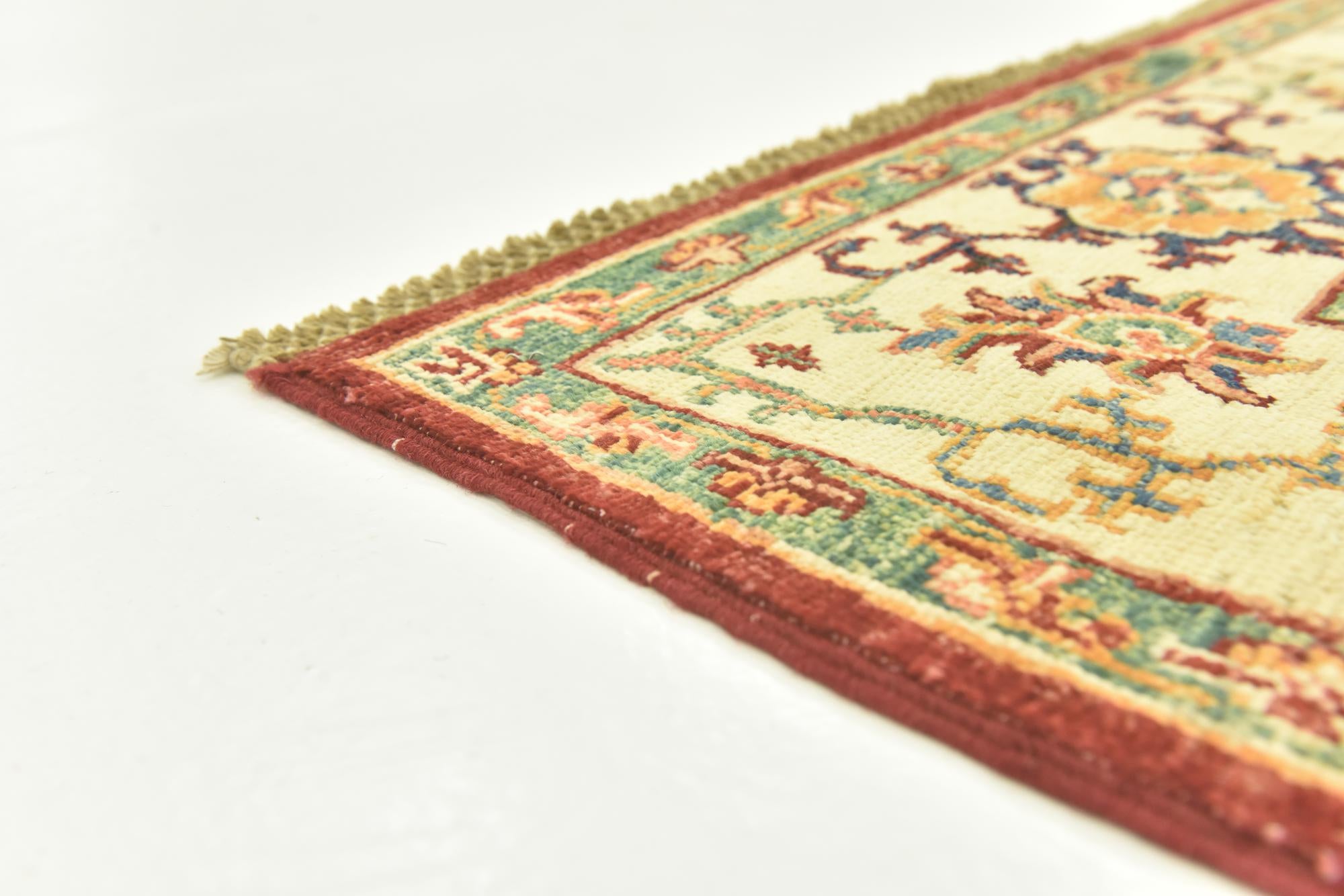 4' 3 x 6' 1 Hand Knotted Kazak Rug