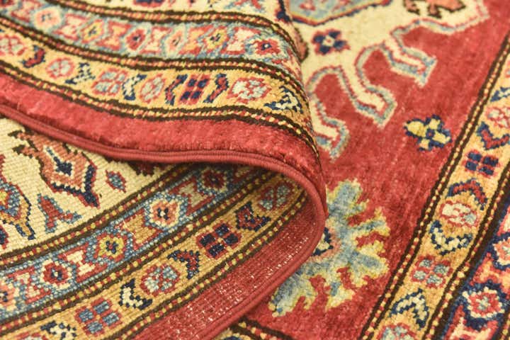 4' x 5' 8 Hand Knotted Kazak Rug