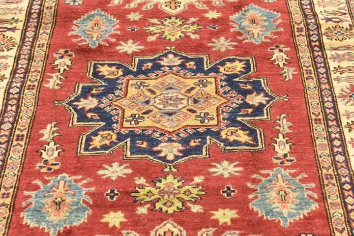 4' x 5' 8 Hand Knotted Kazak Rug