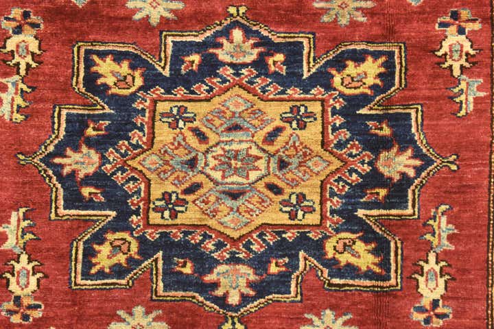 4' x 5' 8 Hand Knotted Kazak Rug