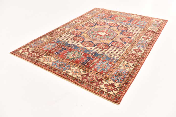 4' 3 x 6' 1 Hand Knotted Kazak Oriental Rug