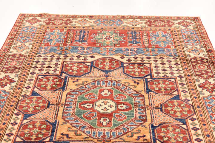4' 3 x 6' 1 Hand Knotted Kazak Oriental Rug