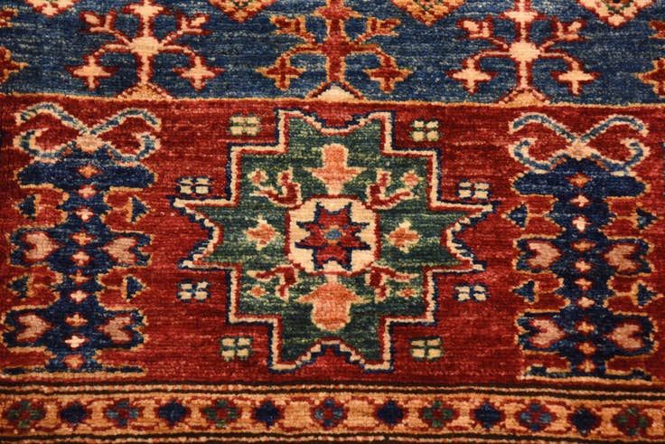 Detail image of 4' 3 x 6' 1 Hand Knotted Kazak Oriental Rug