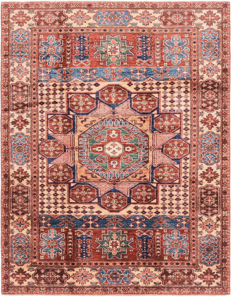 Detail image of 4' 3 x 6' 1 Hand Knotted Kazak Oriental Rug