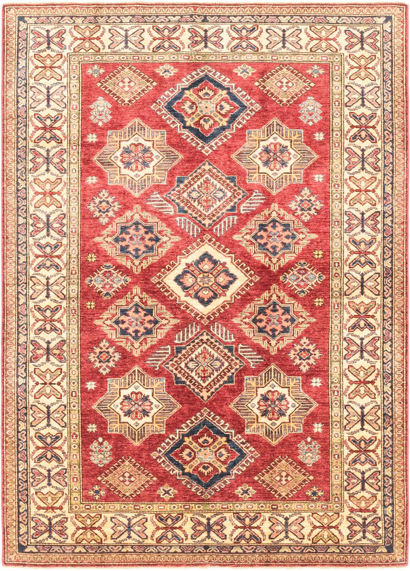 5' 11 x 8' 2 Hand Knotted Kazak Oriental Rug