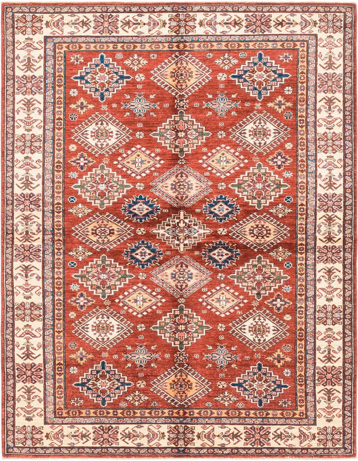 Detail image of 5' 7 x 8' Hand Knotted Kazak Oriental Rug