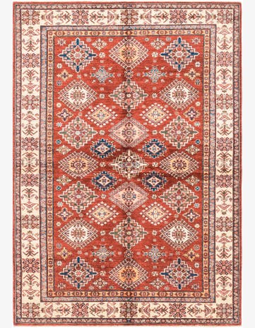 5' 7 x 8' Hand Knotted Kazak Oriental Rug