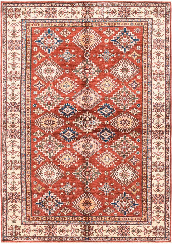 5' 7 x 8' Hand Knotted Kazak Oriental Rug