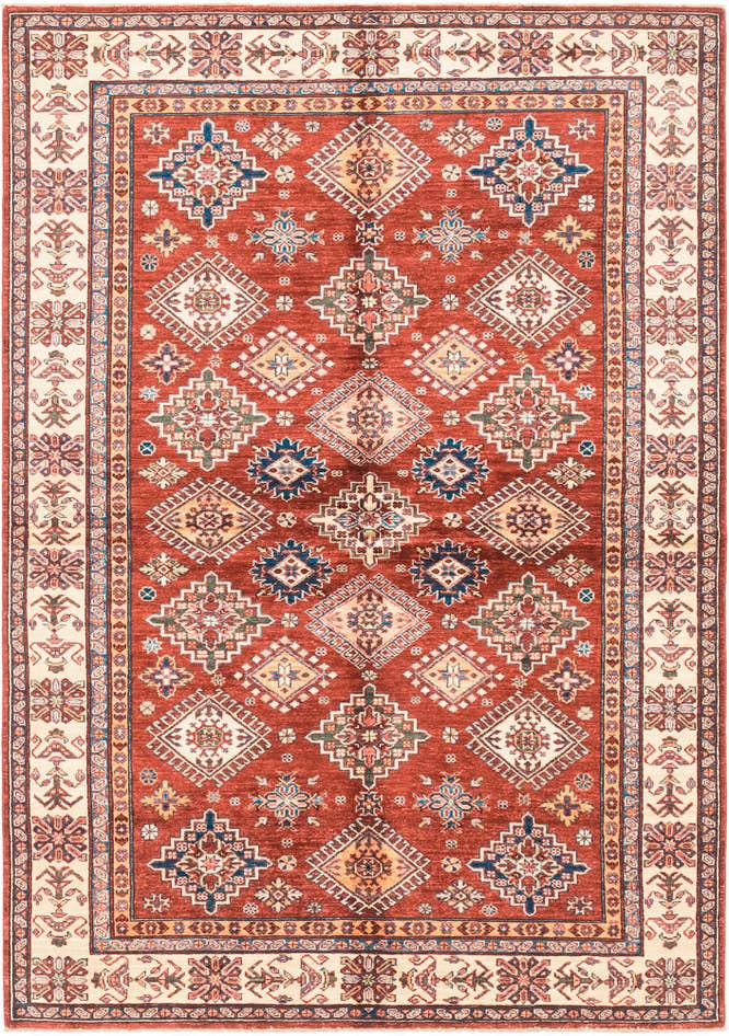 Detail image of 5' 7 x 8' Hand Knotted Kazak Oriental Rug