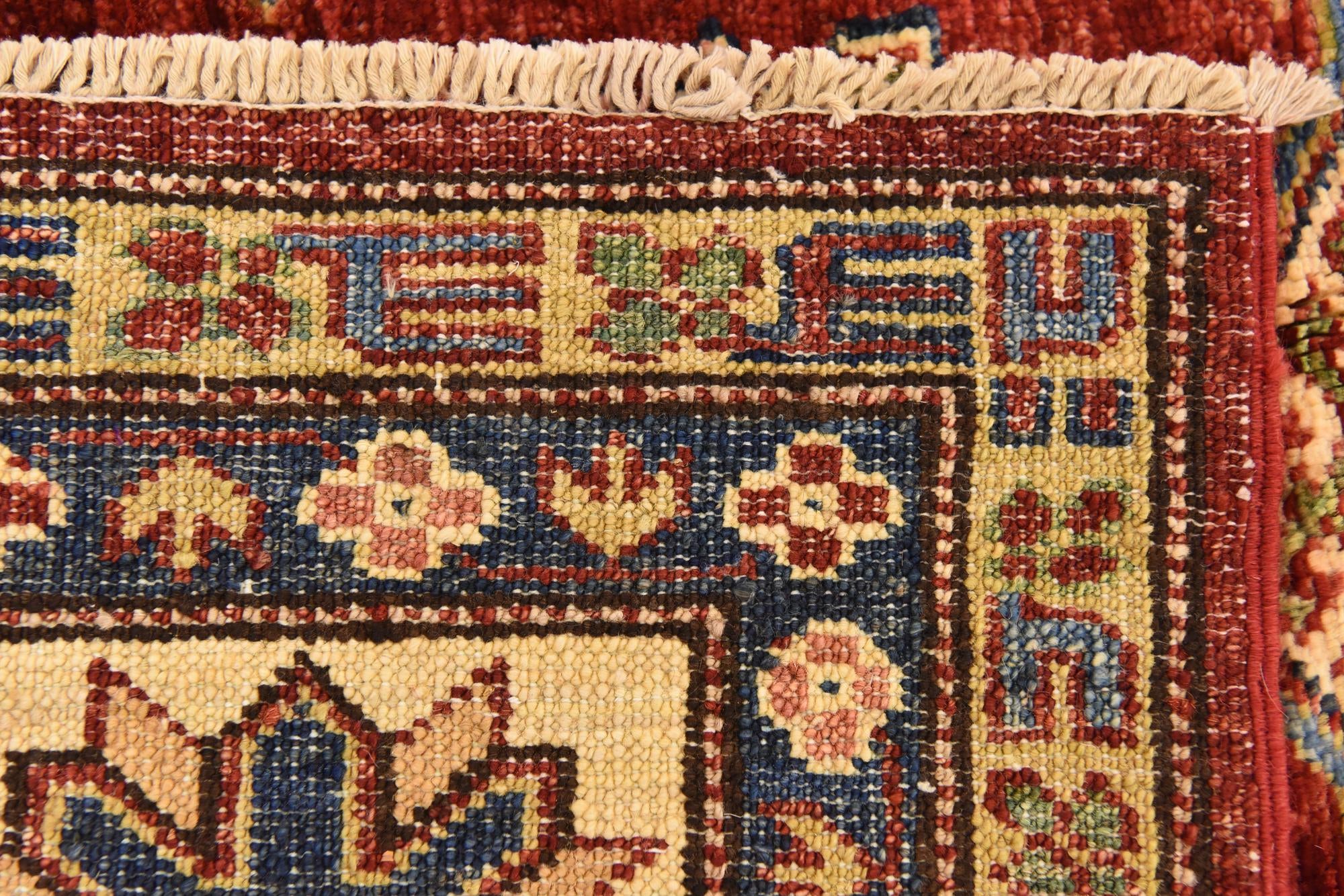 180cm x 245cm Hand Knotted Kazak Oriental Rug