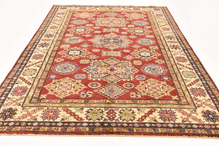 180cm x 245cm Hand Knotted Kazak Oriental Rug