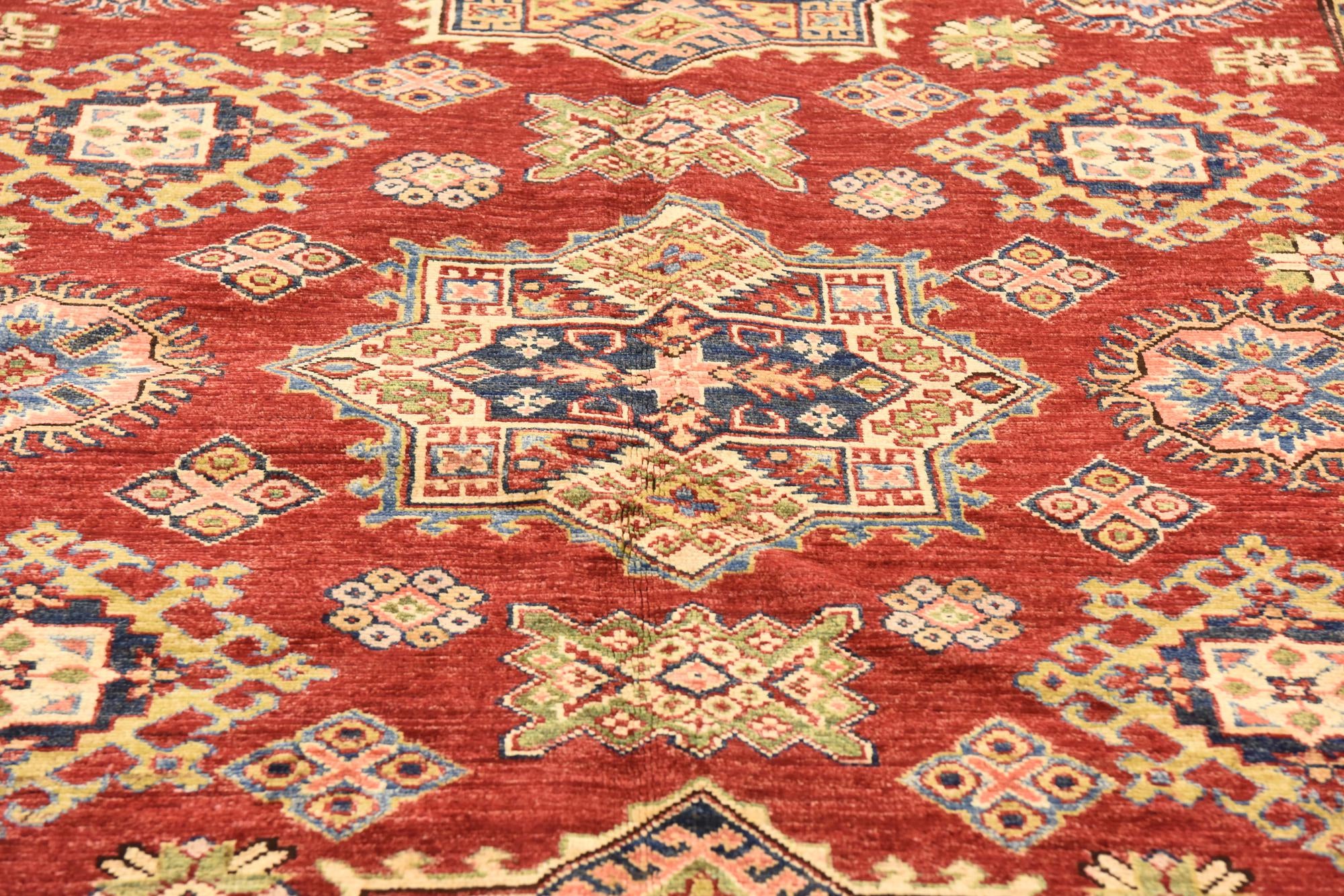 180cm x 245cm Hand Knotted Kazak Oriental Rug