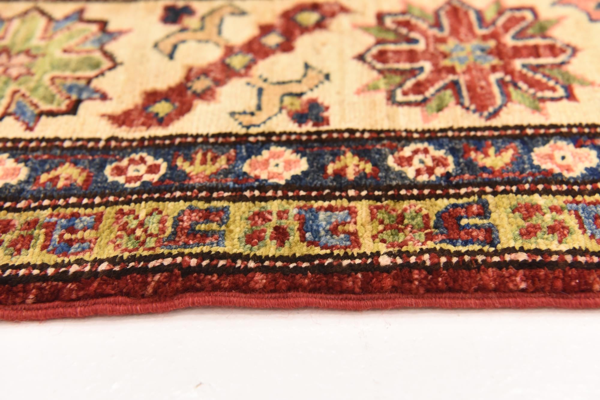 180cm x 245cm Hand Knotted Kazak Oriental Rug