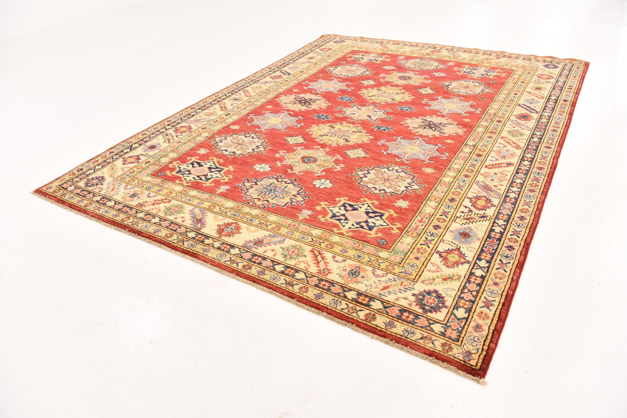 5' 9 x 7' 10 Hand Knotted Kazak Oriental Rug