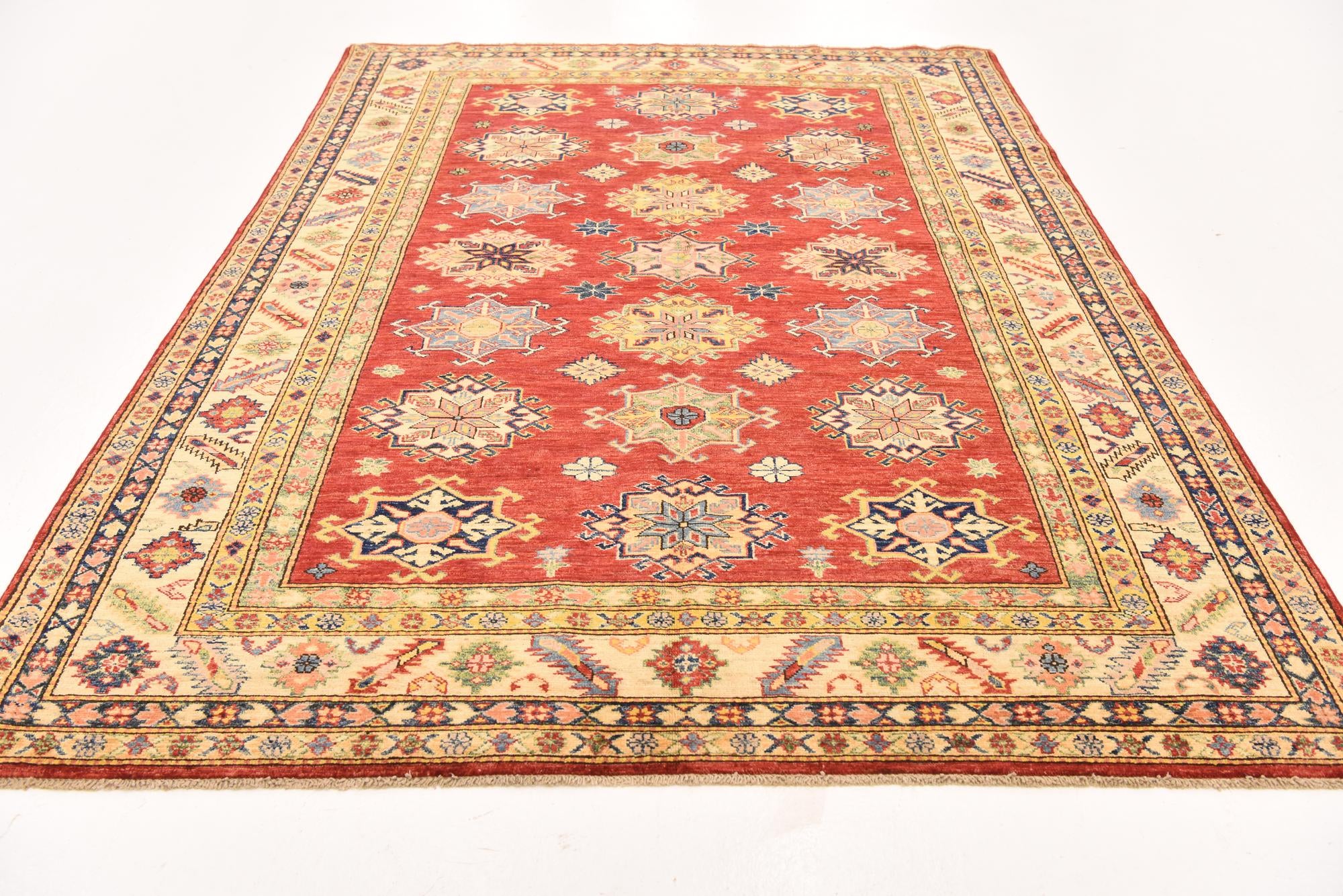 5' 9 x 7' 10 Hand Knotted Kazak Oriental Rug