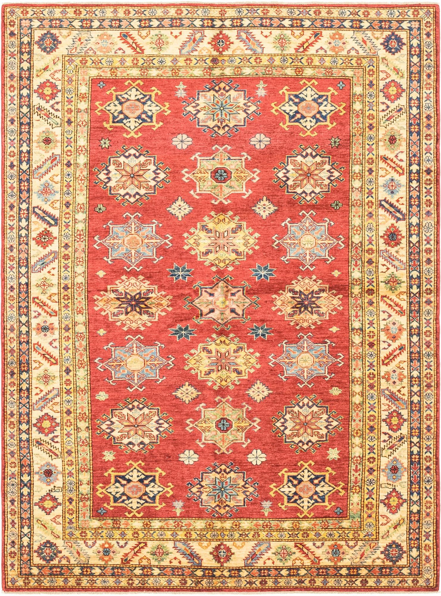 5' 9 x 7' 10 Hand Knotted Kazak Oriental Rug