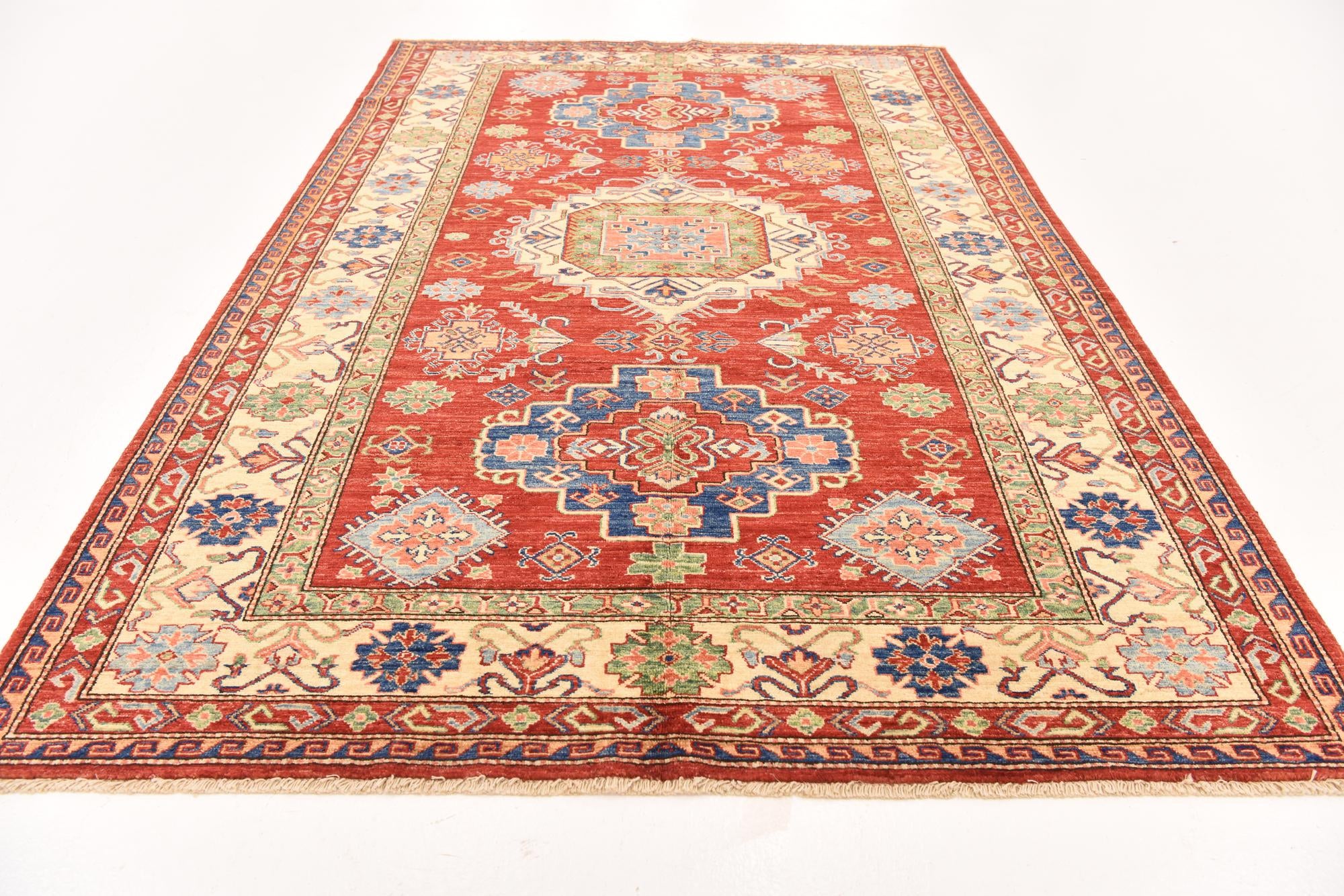 5' 7 x 8' 5 Hand Knotted Kazak Oriental Rug