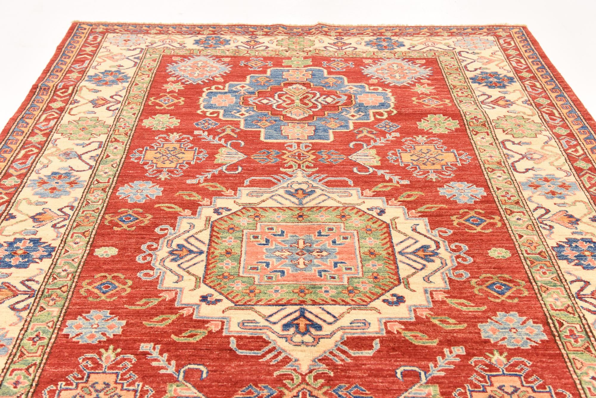 5' 7 x 8' 5 Hand Knotted Kazak Oriental Rug