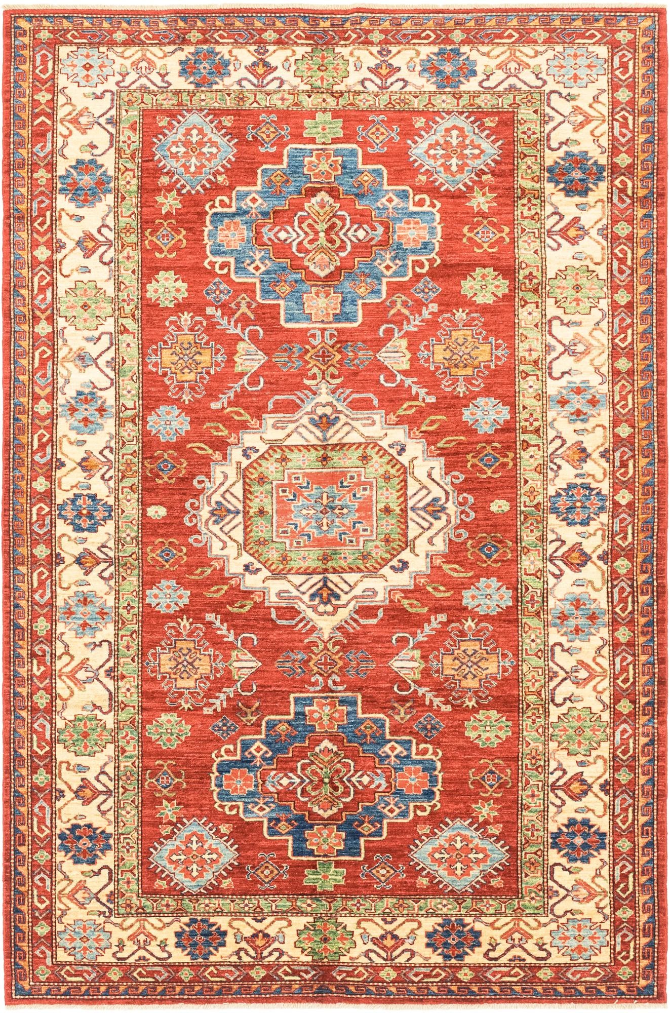 5' 7 x 8' 5 Hand Knotted Kazak Oriental Rug