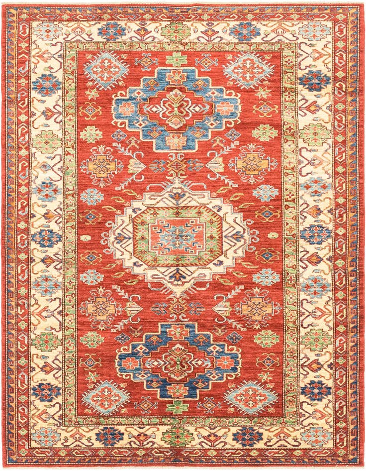 Detail image of 5' 7 x 8' 5 Hand Knotted Kazak Oriental Rug