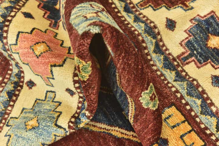 185cm x 260cm Hand Knotted Kazak Oriental Rug