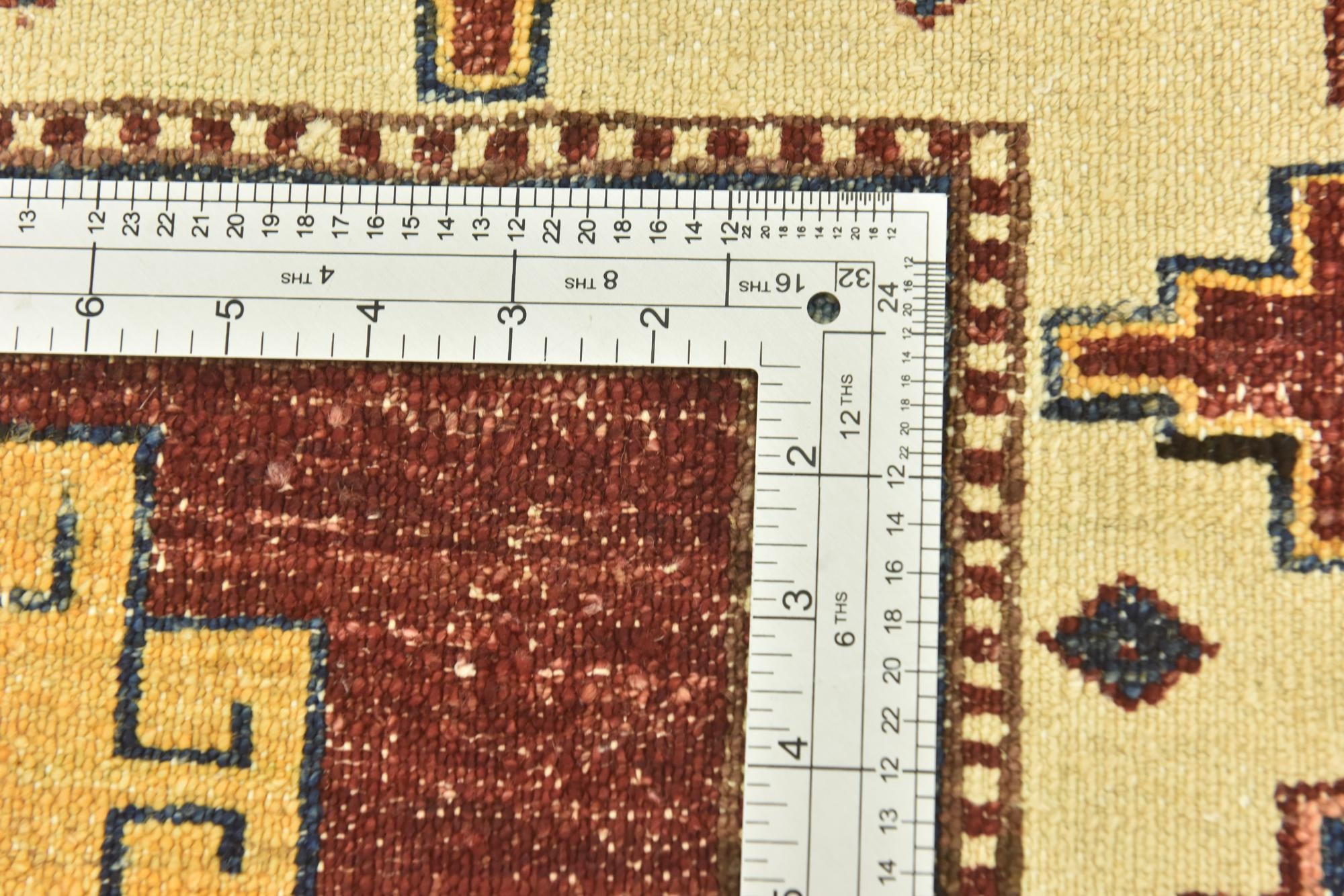 185cm x 260cm Hand Knotted Kazak Oriental Rug